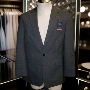 Charles Tyrwhitt 100% Wool Gray Double Vented Blazer 42R